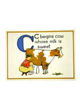 Cavallini Letter C Framable Nursery Art 1930s Repro Alphabet Flash Card ... - £7.76 GBP