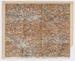 1903 Antique Map Of Northern Slovenia Carniola Kärnten AUSTRIA-HUNGARIAN Empire - £16.85 GBP