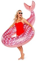 Big Mouth Giant Pool Float Rose Gold Mermaid Tail - 5&#39; Long New ~ Pool Party Fun! - £15.88 GBP