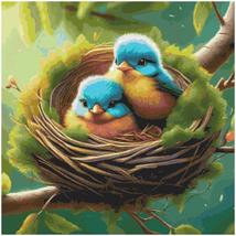 Counted Cross Stitch patterns/ Cute Little Birds Family/ Animals 169 - £7.16 GBP
