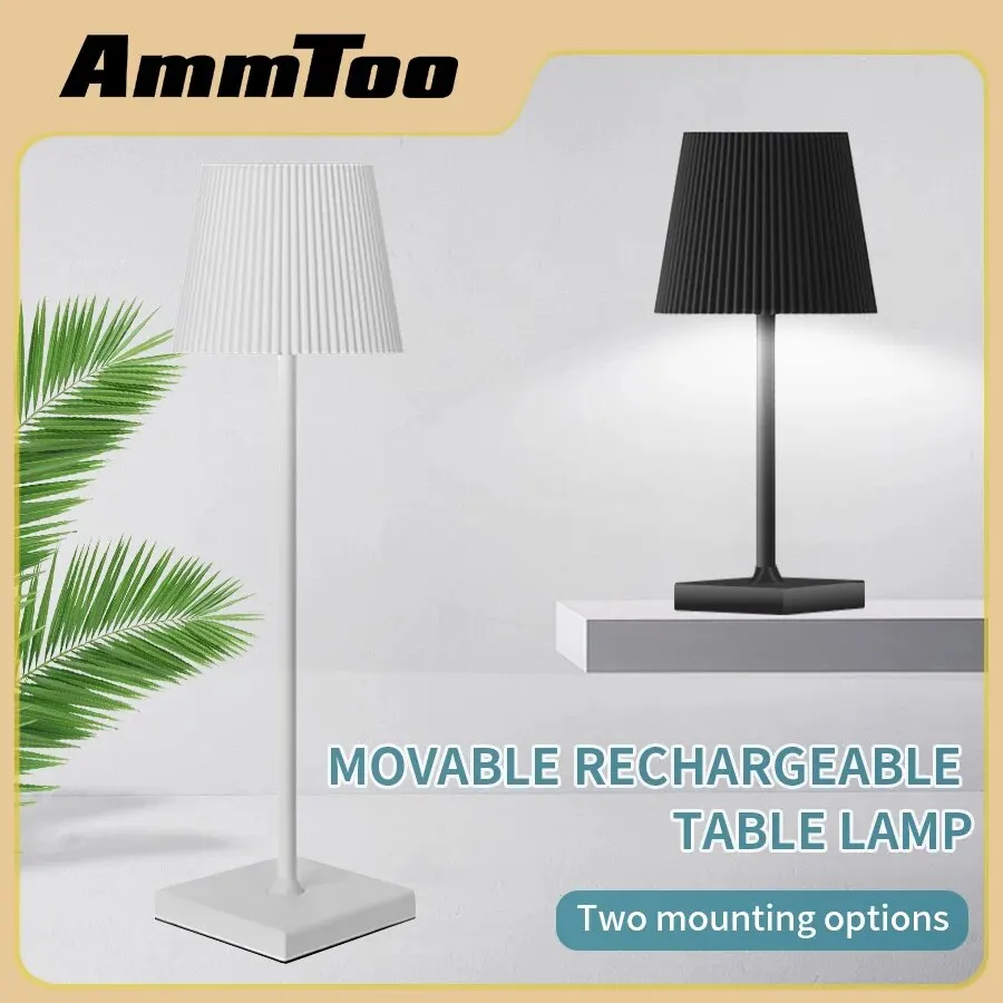 AmmToo Modern Stripe Minimalist Table Lamp USB Wireless Charging LED Des... - $32.07+