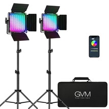 Gvm Rgb Video Lighting, Bi-Color Led Video Light Kit With App Control, 2 Packs 8 - £345.65 GBP