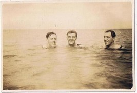 Vintage Photo 3 Men In The Water At Trincomali - $3.51