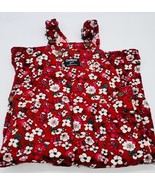 Vintage OshKosh B&#39;Gosh Vestbak Cherry Blossom Overalls 24 Months Red White - £21.87 GBP