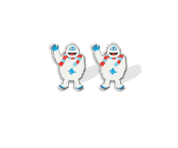 Post Earrings -  Rudolph the Red Nosed Reindeer Abominable Snowman - £10.26 GBP