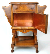 1930s Art Deco Humidor Tobacco Copper Cabinet Magazine Rack Stand Side Table - £343.64 GBP