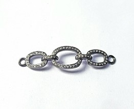 Pave Diamond Chain Jewelry Connector 925 Silver Diamond Jewelry Connectors. - €122,37 EUR