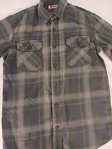 Wrangler Long Sleeve S/P Spread Collar Men Flannel Shirt Green/Gray - €10,14 EUR