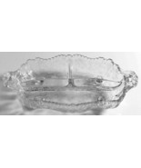 CAMBRIDGE ROSEPOINT CANDY DISH RELISH 3 SECTION 3500-69 CRYSTAL 4 feet 12&quot; - $21.77