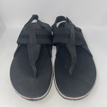 Sorel Women’s Out N About Black Leather Slingback Thong Sandals Size 9.5 - £23.51 GBP