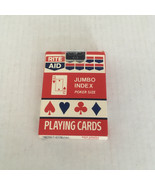 Vintage Rite Aid jumbo index poker size red playing cards deck of cards  - $19.75