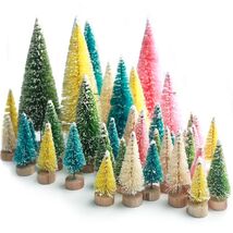 DomeStar 45PCS Mini Christmas Sisal Trees Colorful Frosted with Wood Base - $272.44 MXN DomeStar 45PCS Mini Christmas Sisal Trees Colorful Frosted with Wood Base - $272.44 MXN