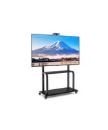 Mobile TV Stand with Camera Shelf and AV Shelves for 32-80 Inch Flat/Cur... - $262.55