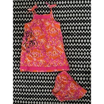Hanna Andersson Sundress &amp; Diaper Cover Pink Orange sz 90 / 3 - $460.20 MXN