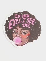 In Her Eyes I see the Revolution Woman with Night Sky Hair Sticker Decal... - £1.83 GBP