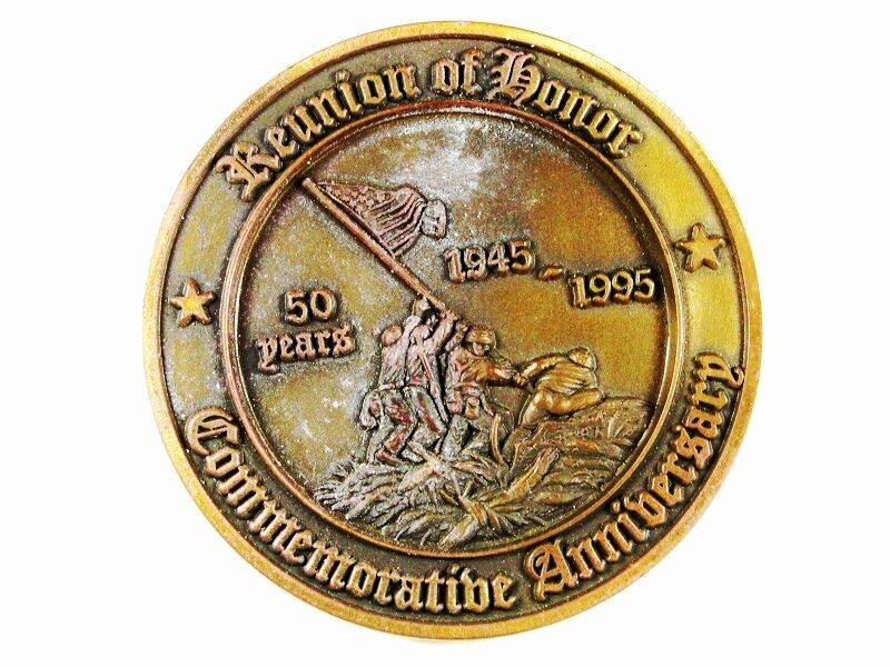 Armed Services U.S.A. Reunion of Honor 50 YearsBrass Medallion Unbranded - $32.66