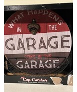 Garage wall Bottle opener with cap catcher basket - My Garage my Rules - $56.03 CAD
