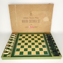 1941 Drueke Chess 12" Life Time Board Modern Chessmen 1005 M Complete 128794 - $98.99