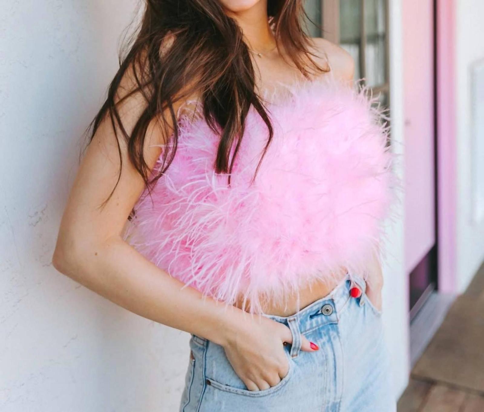 Buddylove Feather Crop Top Size M - $78.21