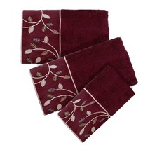 Popular Bath Aubury Collection, Towel Set, Burgundy - £41.41 GBP