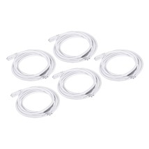 5 Pcs T5 T8 Led Tube Connector Round Cable, Extendable Cord With Double End Conn - £23.17 GBP