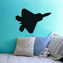 Jet Fighter Air Force Chalkboard Wall Decal - 19&quot; tall x 27&quot; wide - £20.72 GBP