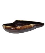 VINTAGE ENESCO JAPAN REDWARE BROWN DRIP GLAZE ART POTTERY PLANTER  CENTE... - £12.29 GBP