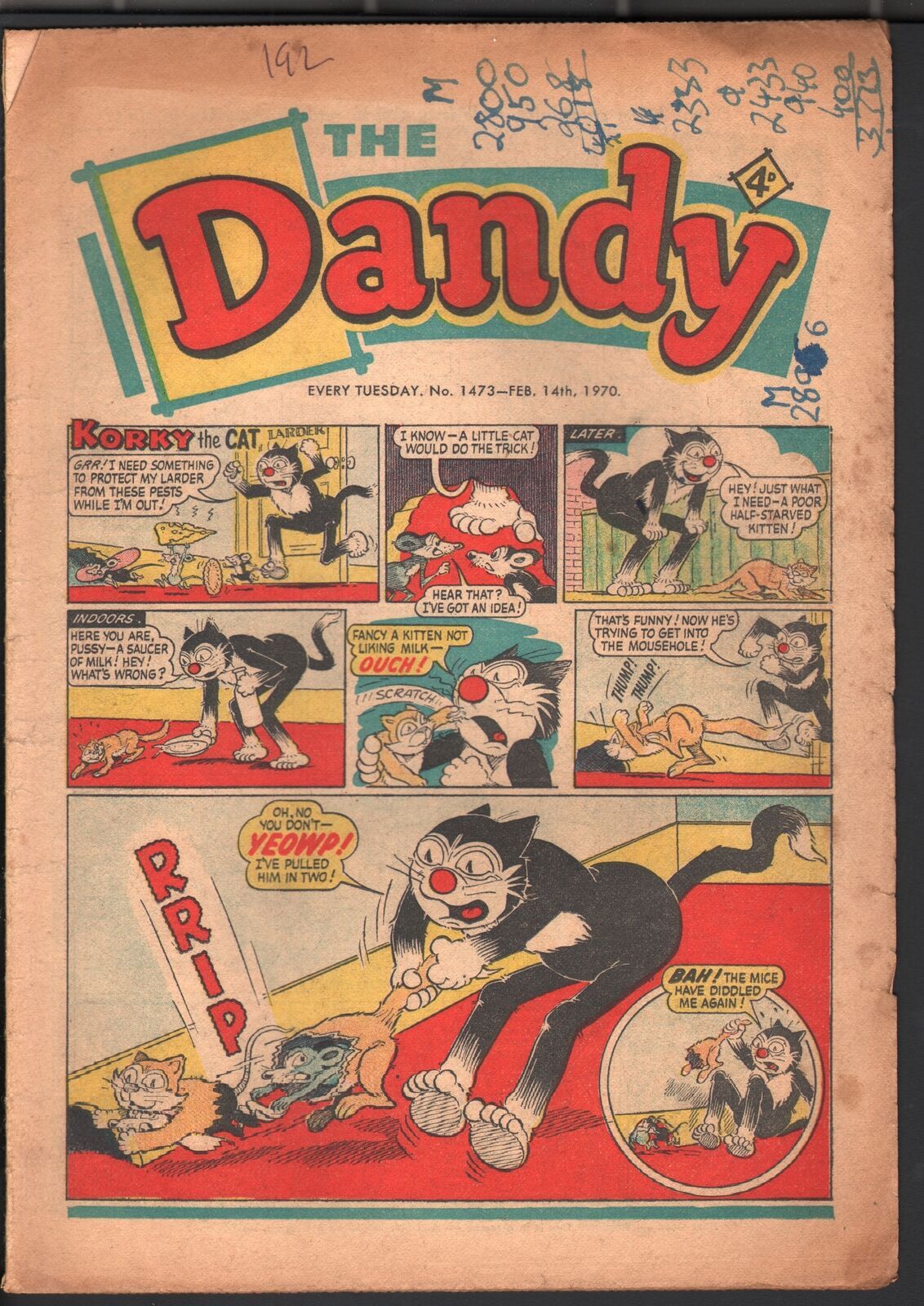 Primary image for Dandy #1473 1970-D C Thompson-underground comix style-newspaper format-G