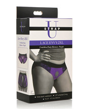 Strap U Lace Envy Crotchless Panty Harness - 2xl Purple - £18.93 GBP