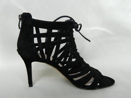 Vince Camuto Sandal Heels Lace Up Cage Black Suede Shoes 6 New - £34.05 GBP