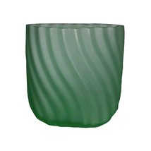 Andre Richard 1984 Green Satin Glass Vase 4&quot;×4&quot; - £18.78 GBP