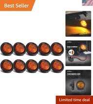 10X Amber LED 2-Inch Round Clearance Marker Lights - Waterproof Kit Incl... - $980.80 MXN