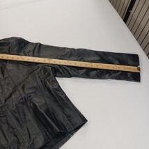 Junction West RN#92608 Women's Black Leather Buttons Jacket Size Large image 8