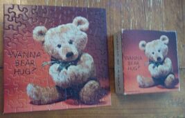 Vintage SPRINGBOK "WANNA BEAR HUG?" TEDDY BEAR 70 Piece MINI PUZZLE - $14.85