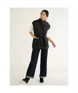 Free Assembly Women's Quilted Vest with Belt, Size L - $15.00