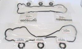 NEW GENUINE TOYOTA VALVE COVER GASKETS, WASHER SEALS &amp; SPARK PLUG TUBE S... - £72.48 GBP