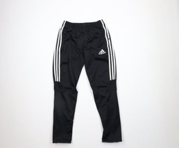 Vintage Adidas Mens Small Spell Out Striped Tapered Leg Soccer Warm Up Pants - £36.96 GBP