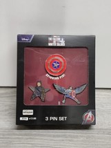 Disney Marvel The Falcon &amp; Winter Soldier 3 Piece Pin Set - NIB - £9.08 GBP