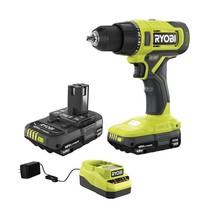 Ryobi One+ 18V Cordless 1/2 in. Drill/Driver  (2) 1.5 AH Batteries Charg... - $46.74