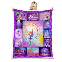 Gymnastics Blanket For Girls,Gymnastics Gifts For Girls Throw Blanket,Da... - $37.99