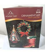 NEW Vintage Holiday Time ornament kit Wreath, Boot, Tree sequins Christm... - $529.99 MXN