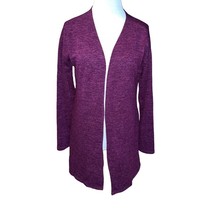 SHOP BASIC PURPLE OPEN CARDIGAN STYLE P1125 WOMEN SIZE LARGE POLYESTER S... - $115.65 MXN