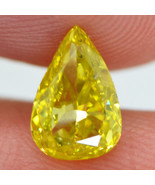 Pear Shape Diamond Fancy Yellow SI1 Certified Loose Natural Enhanced 1.0... - £929.16 GBP