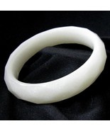 White Opaque Glitter Resin Faceted Bangle Bracelet for Women Girls Fashi... - £17.26 GBP