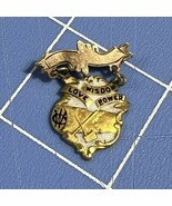 Vintage Woodmen Of The World Pin Wisdom Love Power Fraternity Pin Medal - $26.91