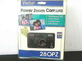Vivitar 28OPZ Power Zoom 35 mm film Camera w/built in flash - $24.74