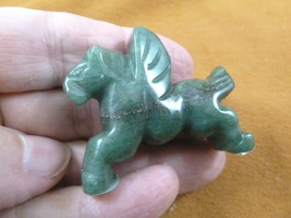 (Y-PEG-RU-578) green wild PEGASUS flying gemstone winged horse Figurine ... - $263.54 MXN