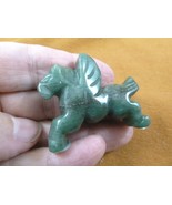 (Y-PEG-RU-578) green wild PEGASUS flying gemstone winged horse Figurine ... - $19.20 CAD