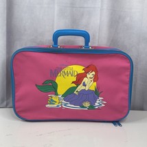 VTG 90&#39;s Disney The Little Mermaid Child&#39;s Suitcase Travel Overnight Bag Pyramid - £24.76 GBP