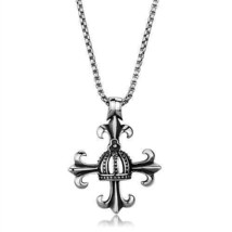 TK1987 - High polished (no plating) Stainless Steel Necklace with No Stone - $34.99